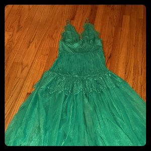 Luxury Green Maxi Dress